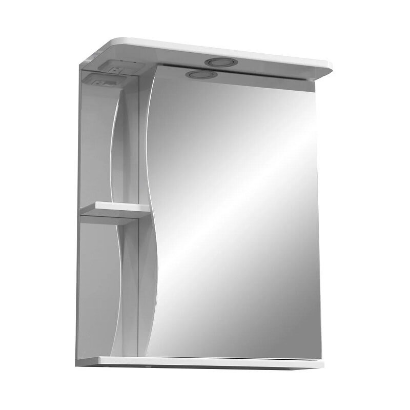 Изображение товара Зеркальный шкаф Stella Polar Волна Верея 60/C SP-00000048, 60 см, подвесной, с подсветкой, белый, правый Изображение товара Зеркальный шкаф Stella Polar Волна Верея 60/C SP-00000048, 60 см, подвесной, с подсветкой, белый, правый