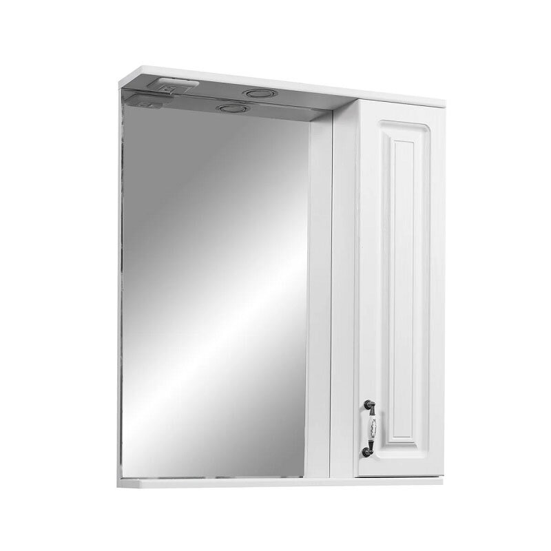 Изображение товара Зеркальный шкаф Stella Polar Кармела 65/C с подсветкой, белый, 65 см