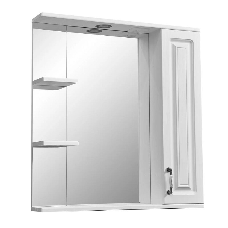 Изображение товара Зеркальный шкаф Stella Polar Кармела 75/C SP-00000185, 75 см, подвесной, правый, ольха белая