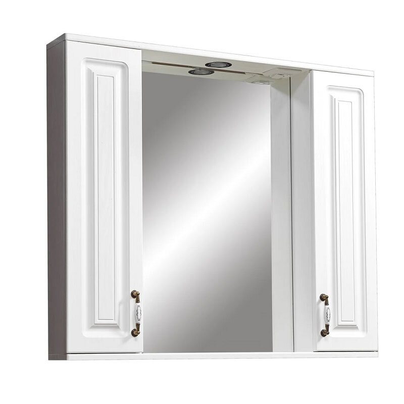 Изображение товара Зеркальный шкаф Stella Polar Кармела 90/C с подсветкой подвесной 90 см белый Россия