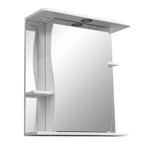 Изображение товара Зеркальный шкаф Stella Polar Волна Лолита 65/C SP-00000054, 65 см, подвесной, белый, правый