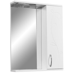 Изображение товара Зеркальный шкаф Stella Polar Фантазия 55/C SP-00000224, 55 см, подвесной, правый, с подсветкой, белый