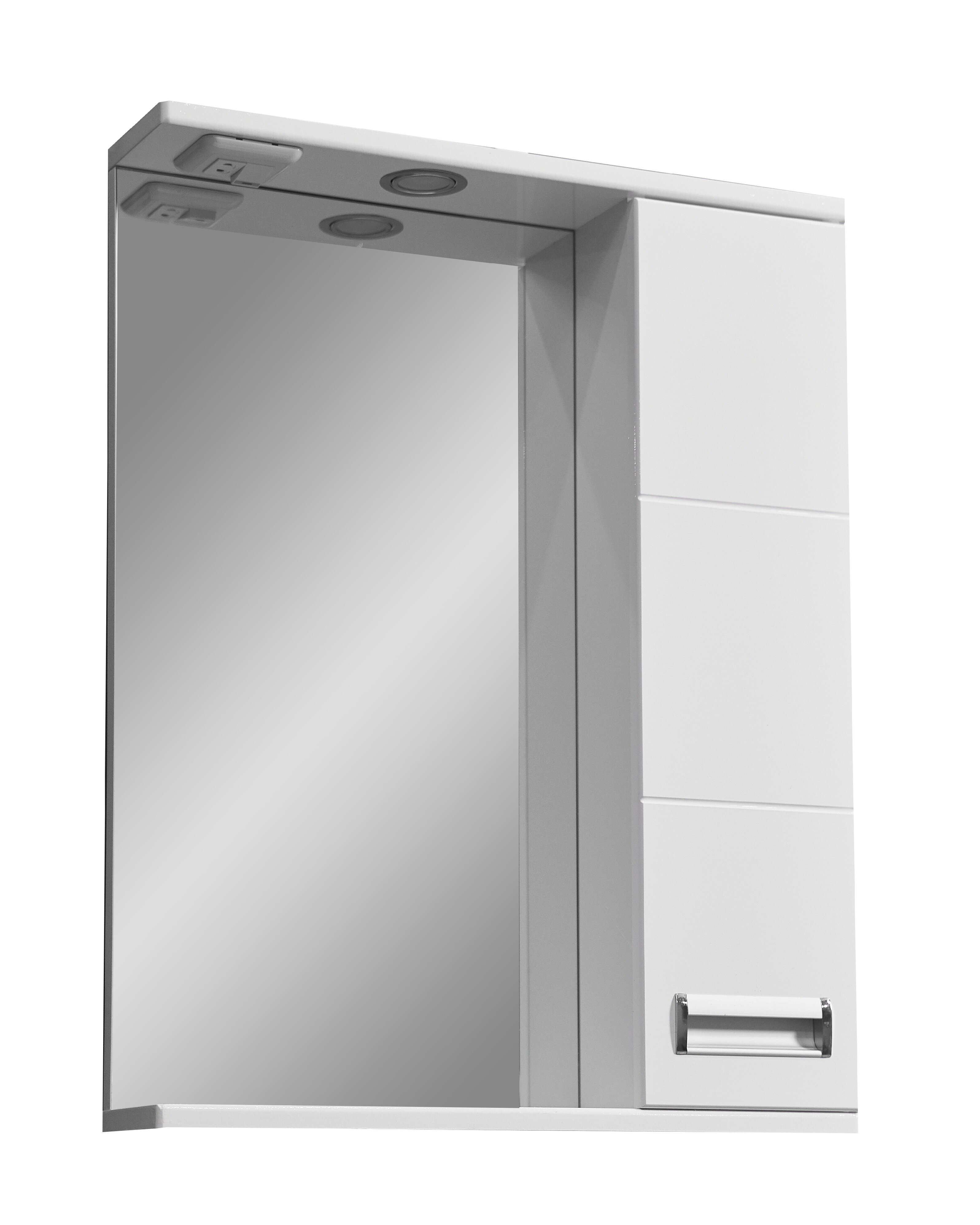 Изображение товара Зеркальный шкаф Stella Polar Фиора 55/C SP-00000209, 55 см, подвесной,правый, с подсветкой, белый Изображение товара Зеркальный шкаф Stella Polar Фиора 55/C SP-00000209, 55 см, подвесной,правый, с подсветкой, белый