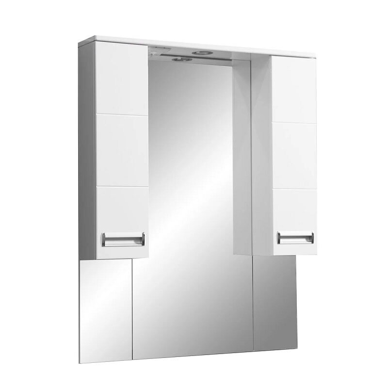 Изображение товара Зеркальный шкаф Stella Polar Фиора 80/C с подсветкой белый подвесной