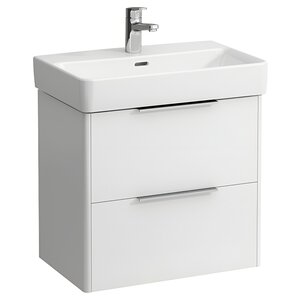 Изображение товара Тумба под раковину Laufen Base 57 см белая с 2 ящиками, подвесная