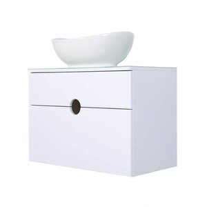 Изображение товара Тумба с раковиной Orange Moon Mo-75TU+RA, подвесная, белый