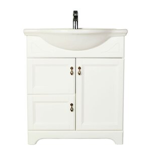 Изображение товара Тумба с раковиной Orange Классик, напольная, молочный белый, F7-75TU3+Ra