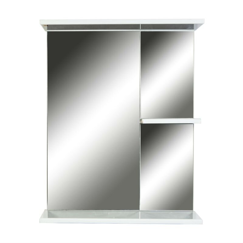 Изображение товара Зеркало Orange Рио 56 с полочками, белое, подвесное, 55 см