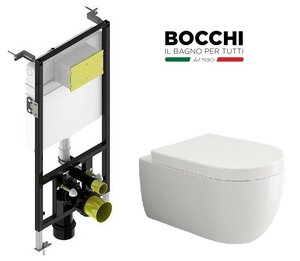 Изображение товара Инсталляция Bocchi с унитазом Bocchi V-Tondo 1416-001-0129, сиденье микролифт, комплект