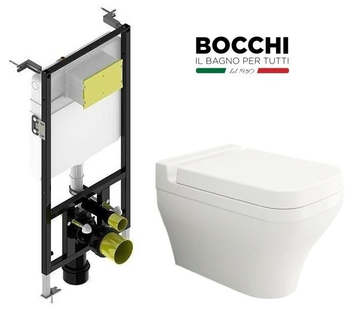 Изображение товара Инсталляция Bocchi с унитазом Bocchi Scala Arch 1080-001-0129 белый комплект