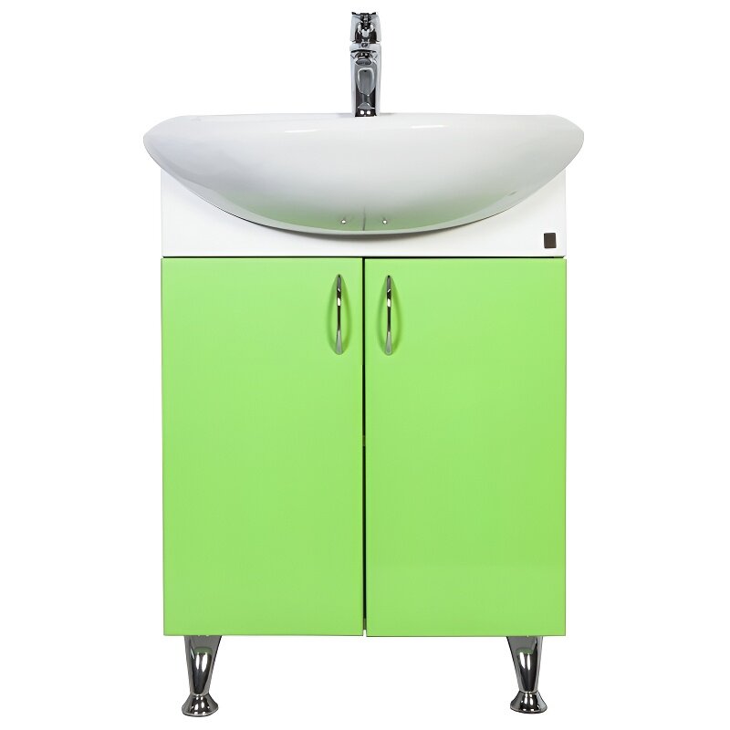 Изображение товара Тумба с раковиной Orange Роса 60 см, напольная, салатовая, Россия