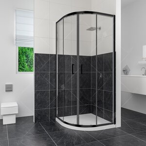 Изображение товара Душевой уголок RGW CL-54 В 32095488-14 80 х 80 см четверть круга, стекло прозрачное, черный