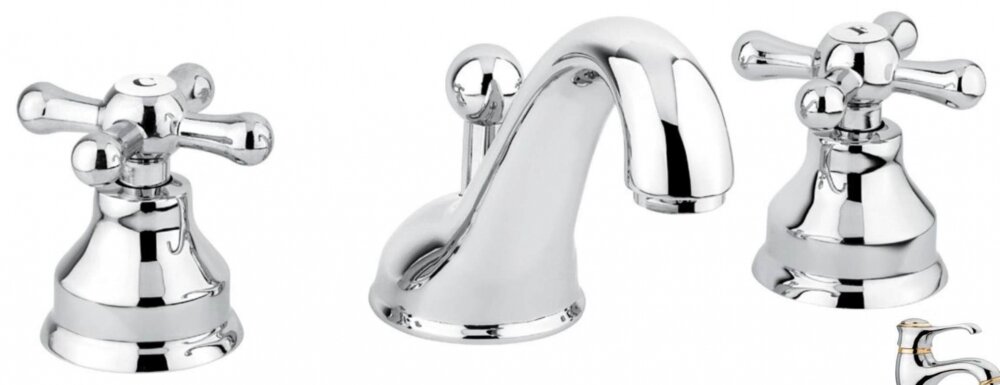 Изображение товара Смеситель для раковины Emmevi Deco Classic 12033CO, хром/золото