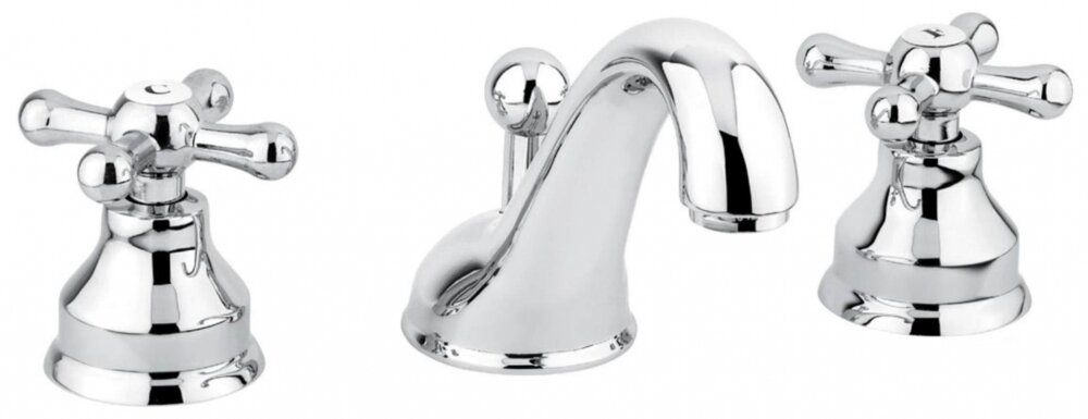 Изображение товара Смеситель для раковины Emmevi Deco Classic 12033CR хром, двухвентильный Изображение товара Смеситель для раковины Emmevi Deco Classic 12033CR хром, двухвентильный