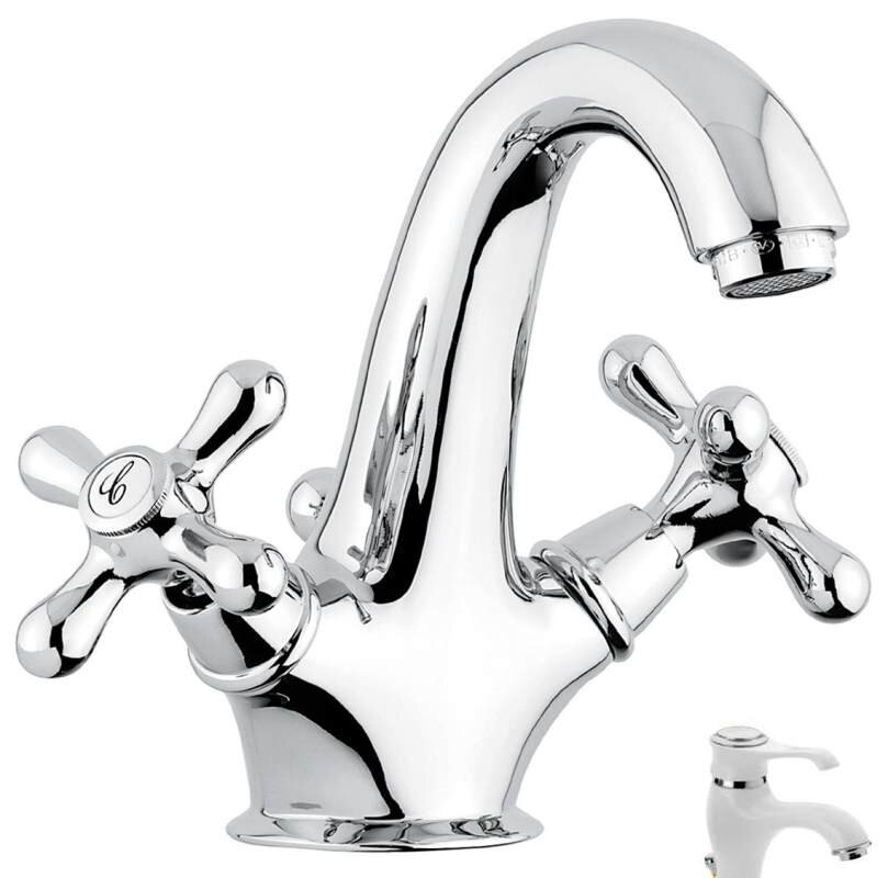 Изображение товара Смеситель для раковины Emmevi Deco Classic 12013BC, латунь и керамический картридж Изображение товара Смеситель для раковины Emmevi Deco Classic 12013BC, латунь и керамический картридж