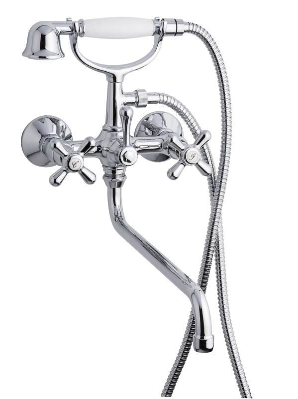 Изображение товара Смеситель для ванны и душа Emmevi Deco Classic 12011СМ25CR, хром Изображение товара Смеситель для ванны и душа Emmevi Deco Classic 12011СМ25CR, хром