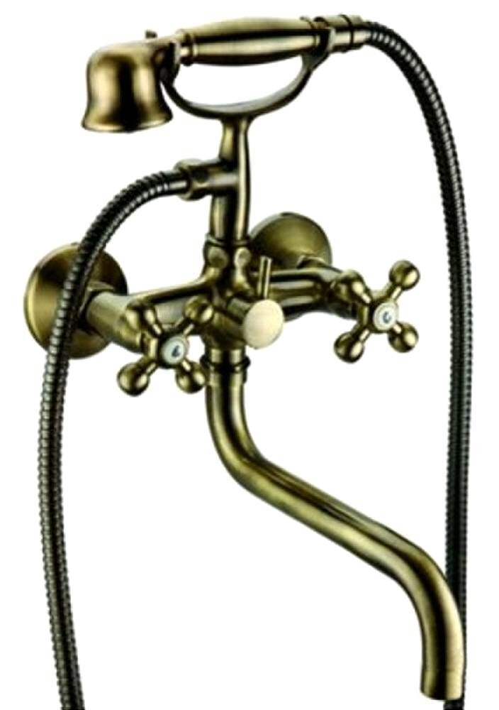 Изображение товара Смеситель для ванны и душа Emmevi Deco Classic бронза в стиле ретро Изображение товара Смеситель для ванны и душа Emmevi Deco Classic бронза в стиле ретро