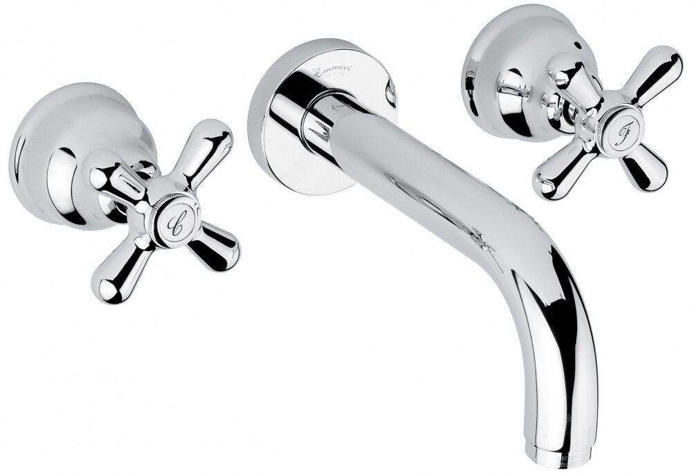 Изображение товара Смеситель Emmevi Deco Classic 12055CR, хром — ретро-стиль, латунь, 3 отверстия