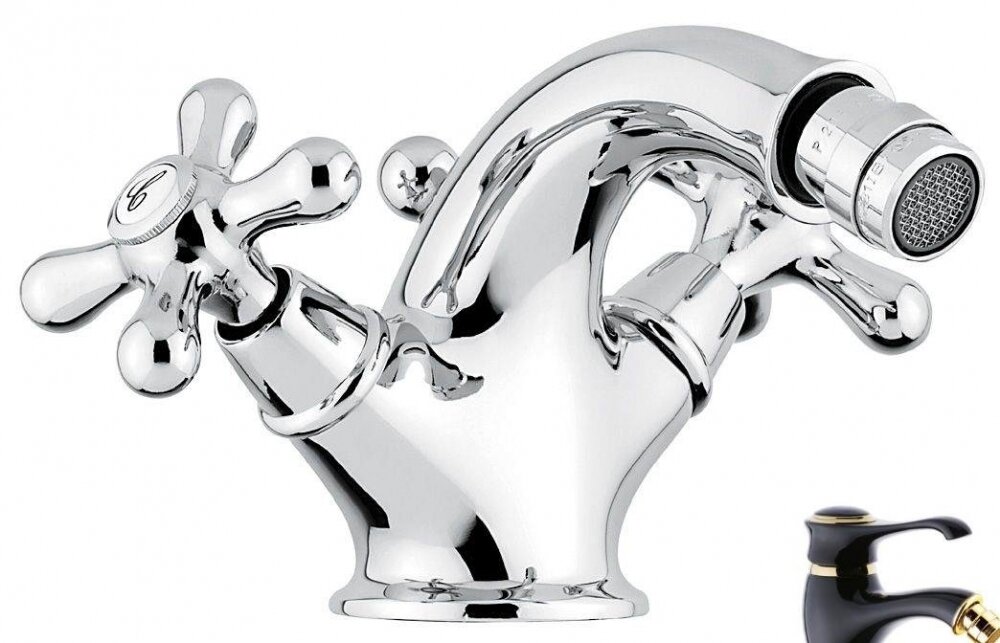 Изображение товара Смеситель для биде Emmevi Deco Classic 12014NO, черный/золото