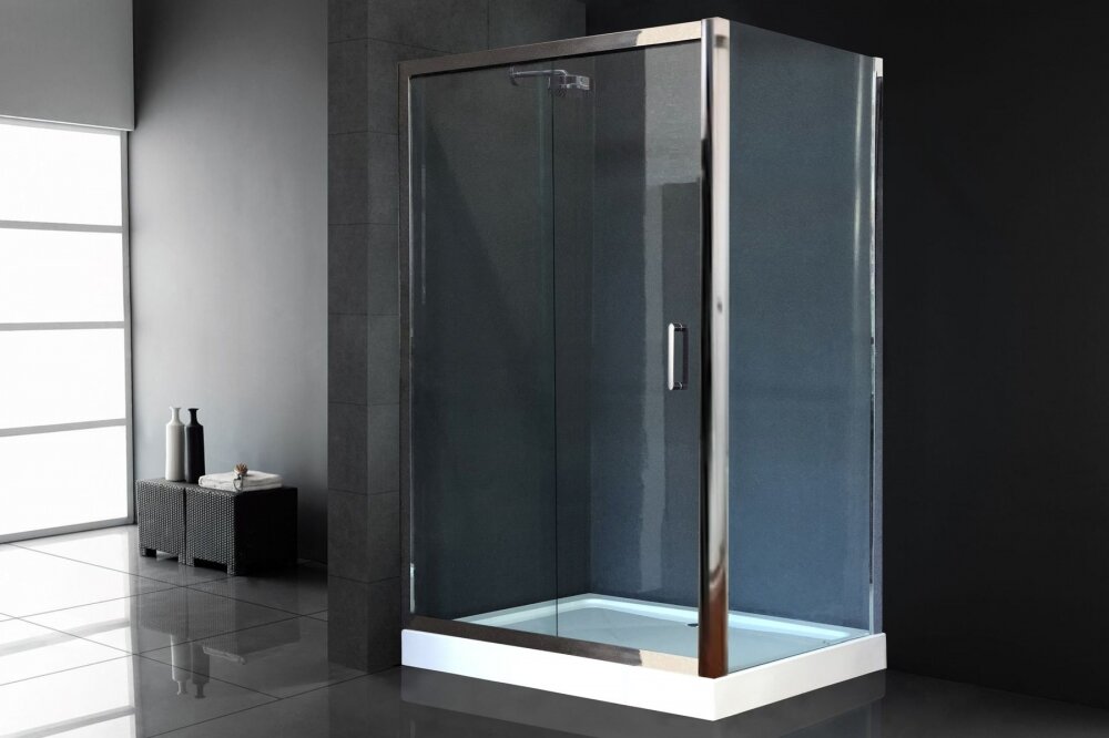Изображение товара Душевой уголок Royal Bath RB9120HP-T-CH, 120 х 90 х 200 см, стекло прозрачное Изображение товара Душевой уголок Royal Bath RB9120HP-T-CH, 120 х 90 х 200 см, стекло прозрачное