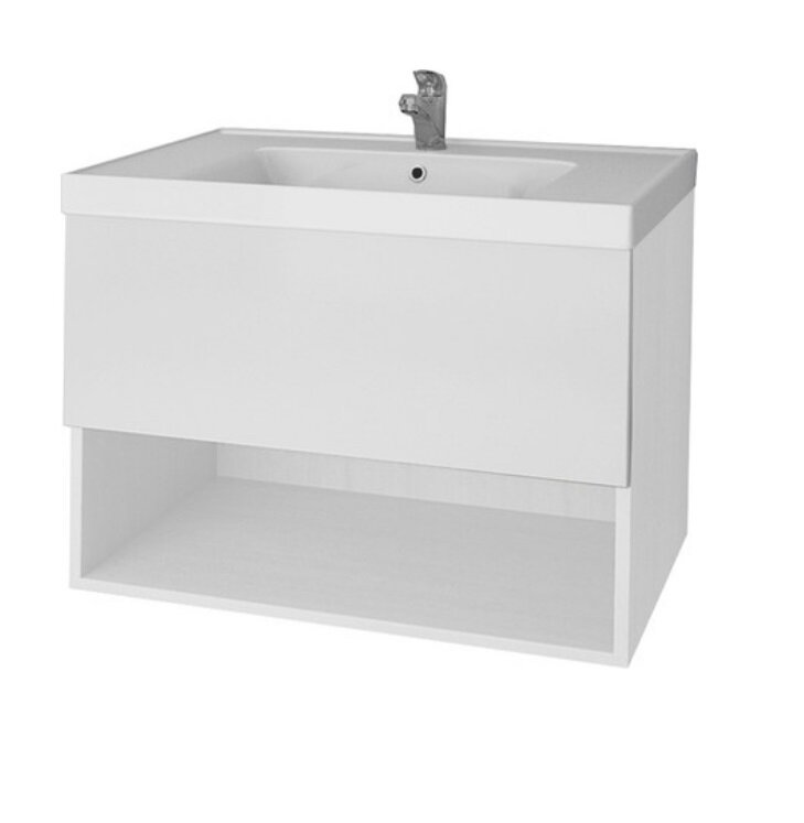 Изображение товара Тумба под раковину Dreja Perfecto 90 см, 99.080899.080899.0808 подвесная, белый глянцевый