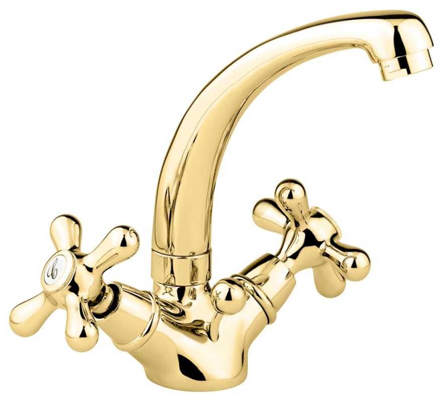 Изображение товара Смеситель Emmevi Deco Classic 12913OR для раковины золото Изображение товара Смеситель Emmevi Deco Classic 12913OR для раковины золото