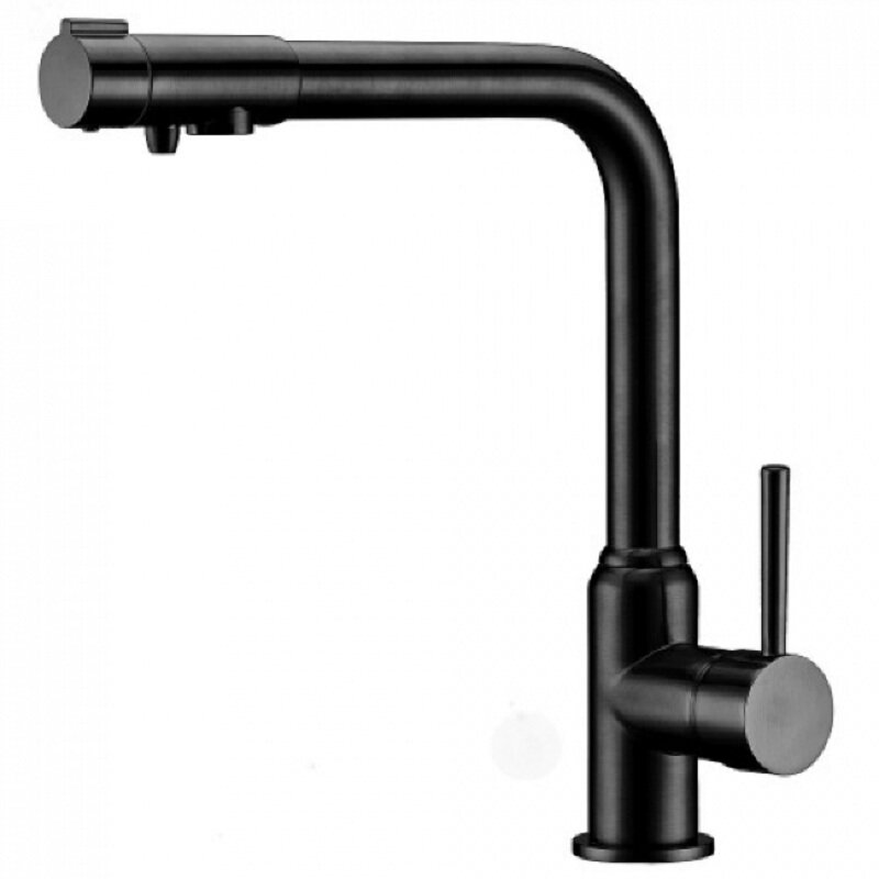 Изображение товара Кухонный смеситель Kaiser Teka 13044-2 BLACK/мрамор для фильтра высокий поворотный
