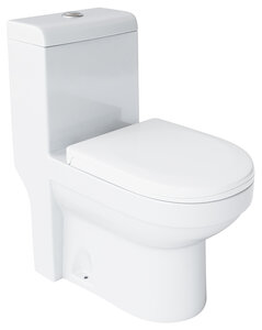 Изображение товара Напольный унитаз моноблок Laguraty 20980W безободковый двухрежимный