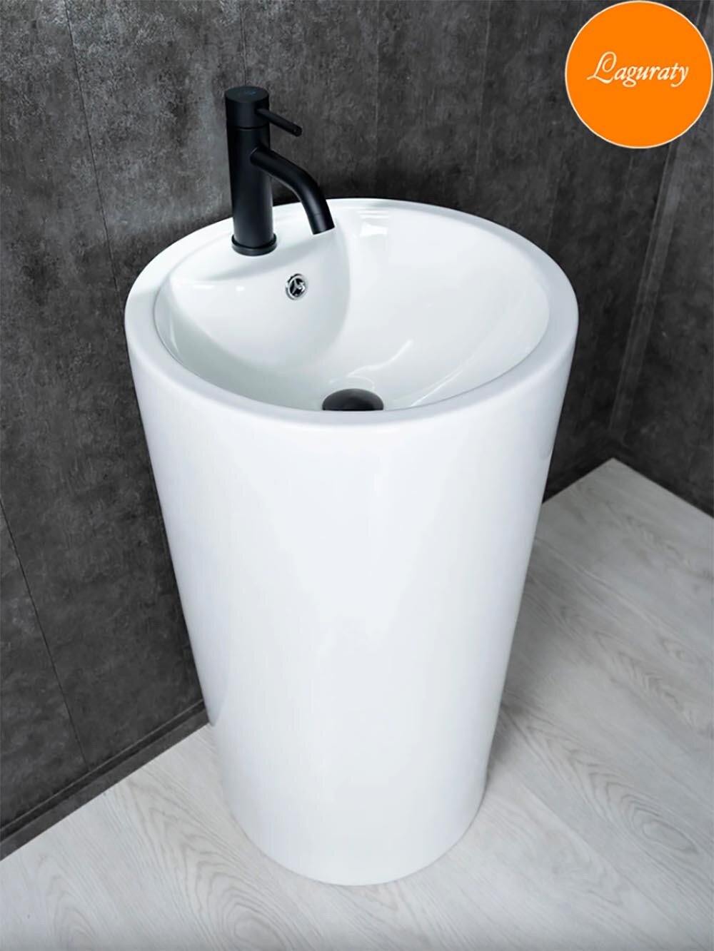 Изображение товара Раковина напольная Laguraty 2090W, 45 х 45 х 85 см