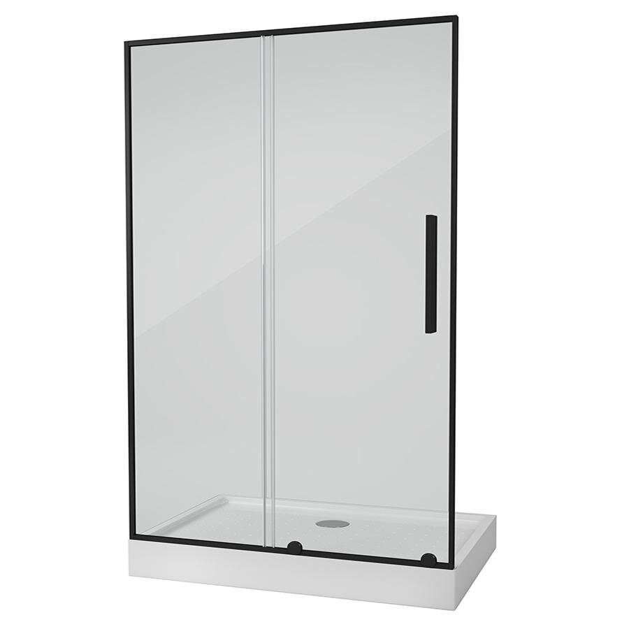 Изображение товара Душевая дверь Alvaro Banos Toledo D140.10 Negro 140 х 190 см раздвижная, стекло прозрачное, черный