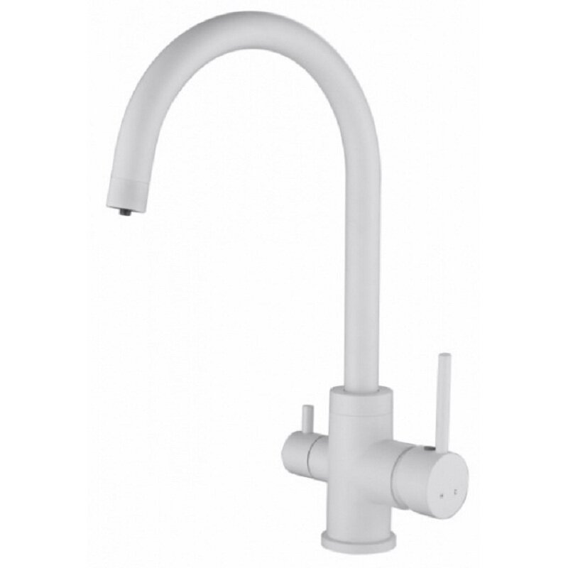 Изображение товара Кухонный смеситель Kaiser Merkur 26744-4 White для фильтра с поворотным изливом