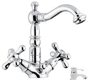 Изображение товара Смеситель для раковины Emmevi Deco Old 12615BC белый хром