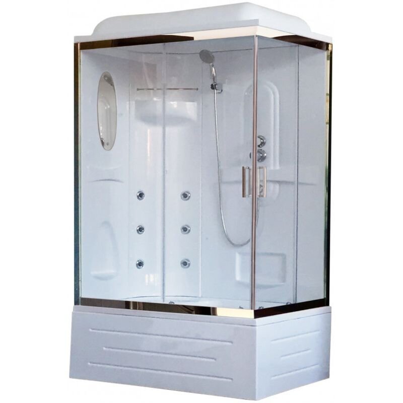 Изображение товара Душевая кабина Royal Bath RB8100BP2-T-CH 100х80 см гидромассаж стекло акрил