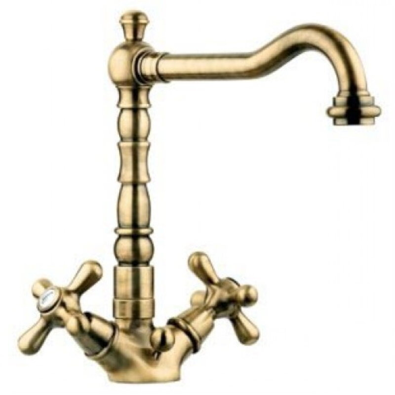 Изображение товара Смеситель для раковины Emmevi Deco Old 12613BR бронза с горизонтальным монтажем