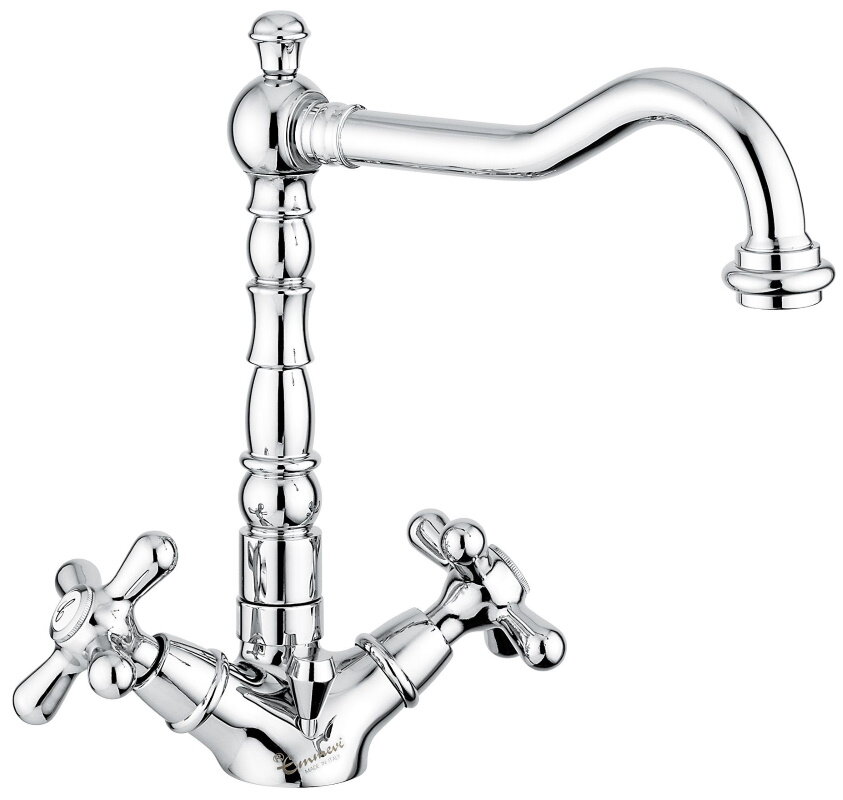 Изображение товара Смеситель для раковины Emmevi Deco Old 12613CR хром двухрычажный Италия