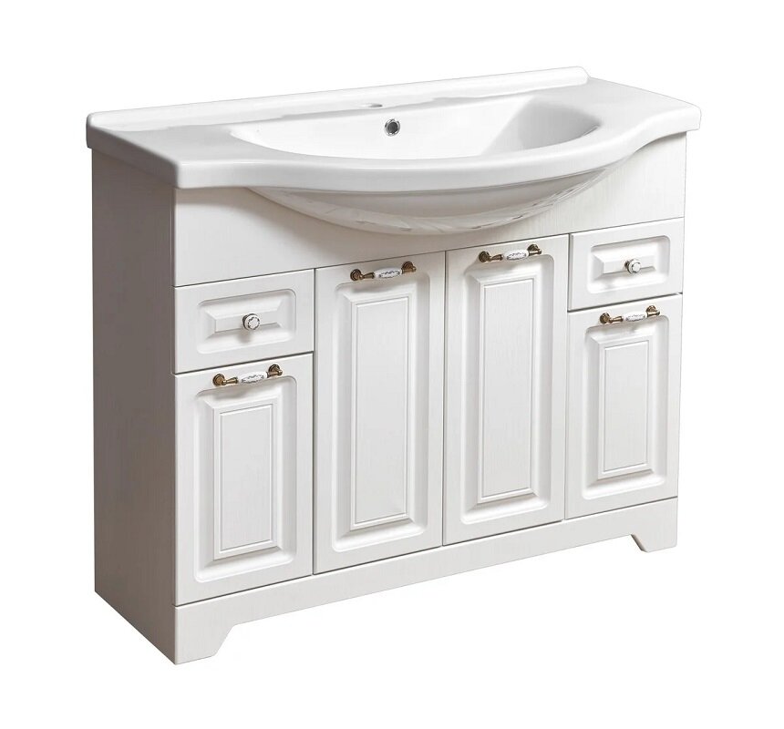 Изображение товара Тумба под раковину Stella Polar Кармела 100 SP-00000176, 100 см, напольная, ольха белая