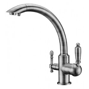 Изображение товара Смеситель Kaiser Vincent 31244-2 Silver, для кухни под фильтр, серебряный