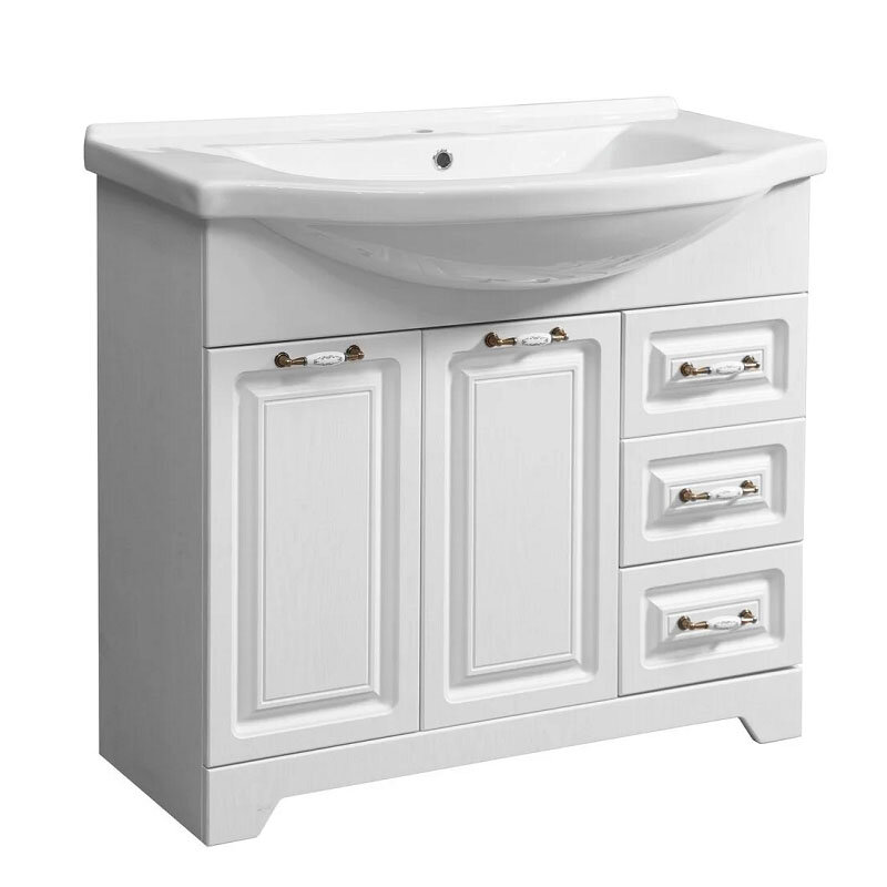 Изображение товара Тумба под раковину Stella Polar Кармела 90 — напольная, ольха белая