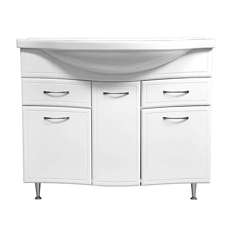 Изображение товара Тумба под раковину Stella Polar Концепт 100 см белая напольная