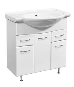 Изображение товара Тумба под раковину Stella Polar Концепт 80, белая, напольная