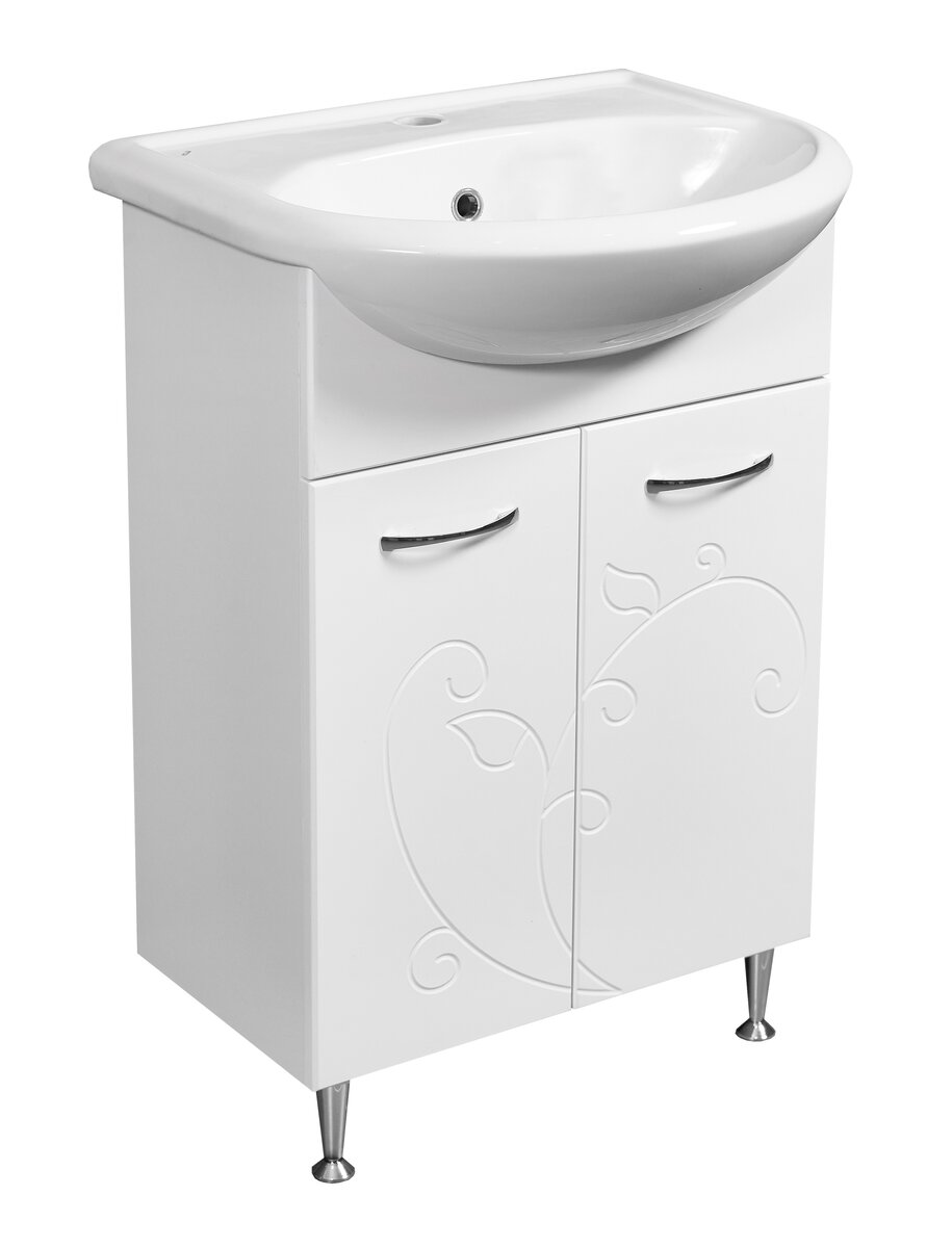 Изображение товара Тумба под раковину Stella Polar Фантазия 55 SP-00000227, 55 см, напольная, белая