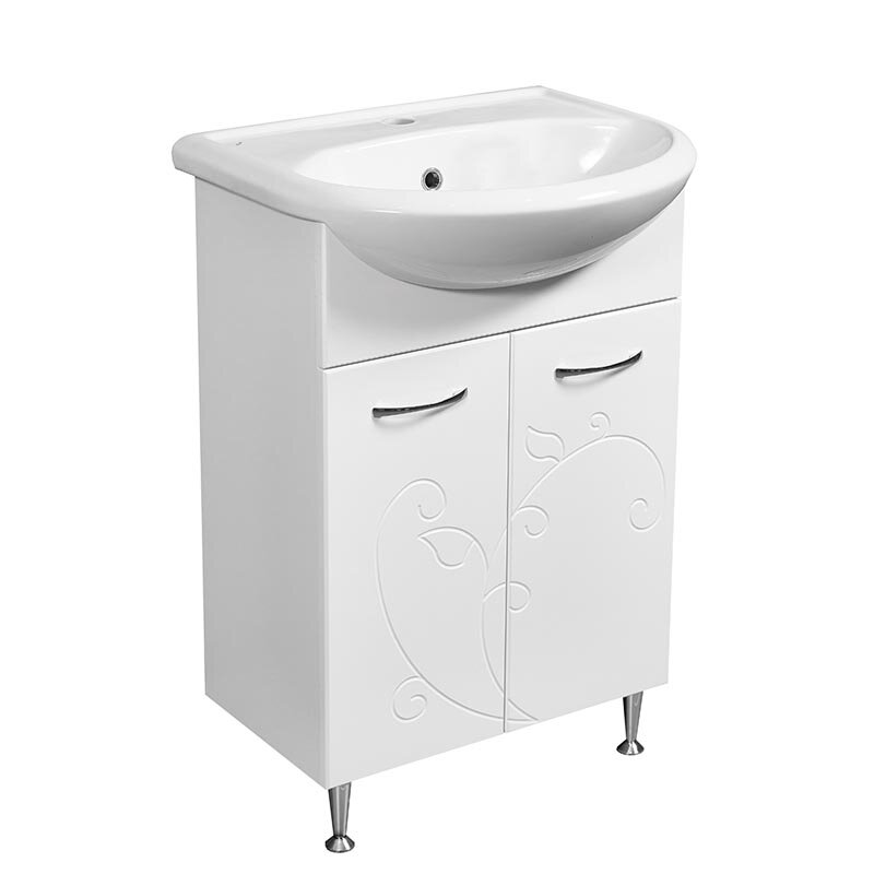 Изображение товара Тумба под раковину Stella Polar Фантазия 55 SP-00000227, 55 см, напольная, белая Изображение товара Тумба под раковину Stella Polar Фантазия 55 SP-00000227, 55 см, напольная, белая