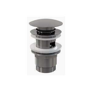 Изображение товара Донный клапан автоматический для раковины Alcaplast A390 CLICK-CLAK с большой крышкой, с переливом, хром