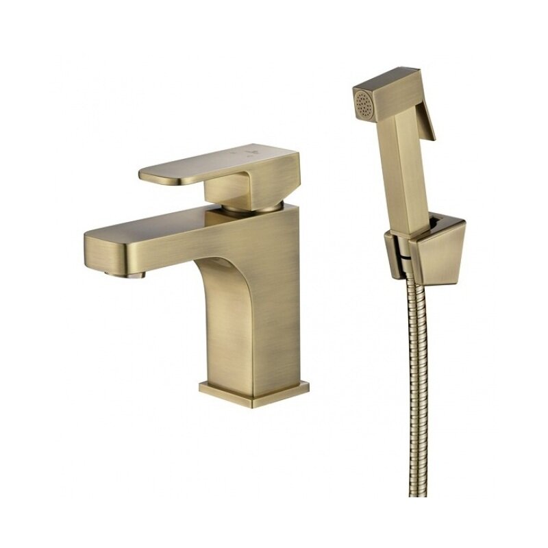 Изображение товара Смеситель для раковины Kaiser Sonat 34088-1 Bronze, с гигиеническим душем, бронза