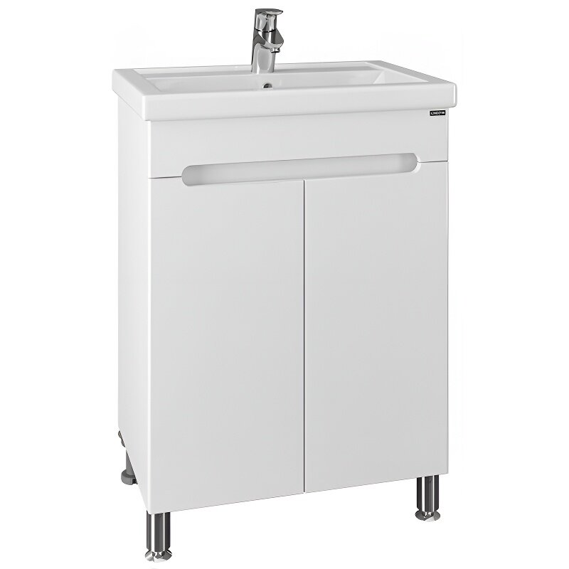 Изображение товара Тумба под раковину СаНта Лондон 224015 60 см напольная белая Россия