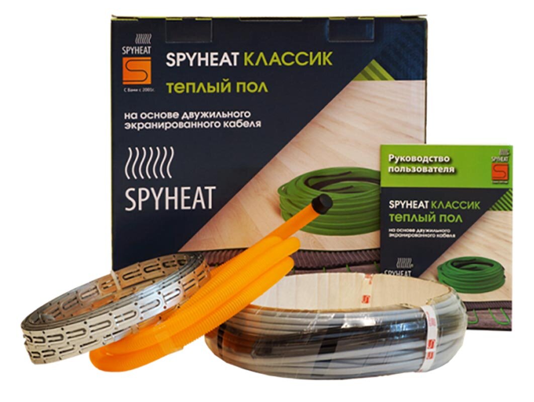 Изображение товара Теплый пол Spyheat SHD-20-150: площадь обогрева 0,9-1,2 кв.м., мощность 150 Вт, длина 7,5 м.
