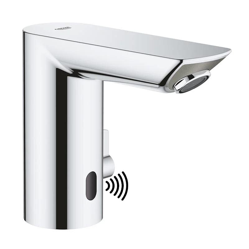 Изображение товара Смеситель для раковины Grohe Bau Cosmopolitan E, 36451000, с инфракрасным управлением, на батарейках, хром Изображение товара Смеситель для раковины Grohe Bau Cosmopolitan E, 36451000, с инфракрасным управлением, на батарейках, хром