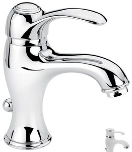 Изображение товара Смеситель для раковины Emmevi Harmony 22003BC, белый/хром