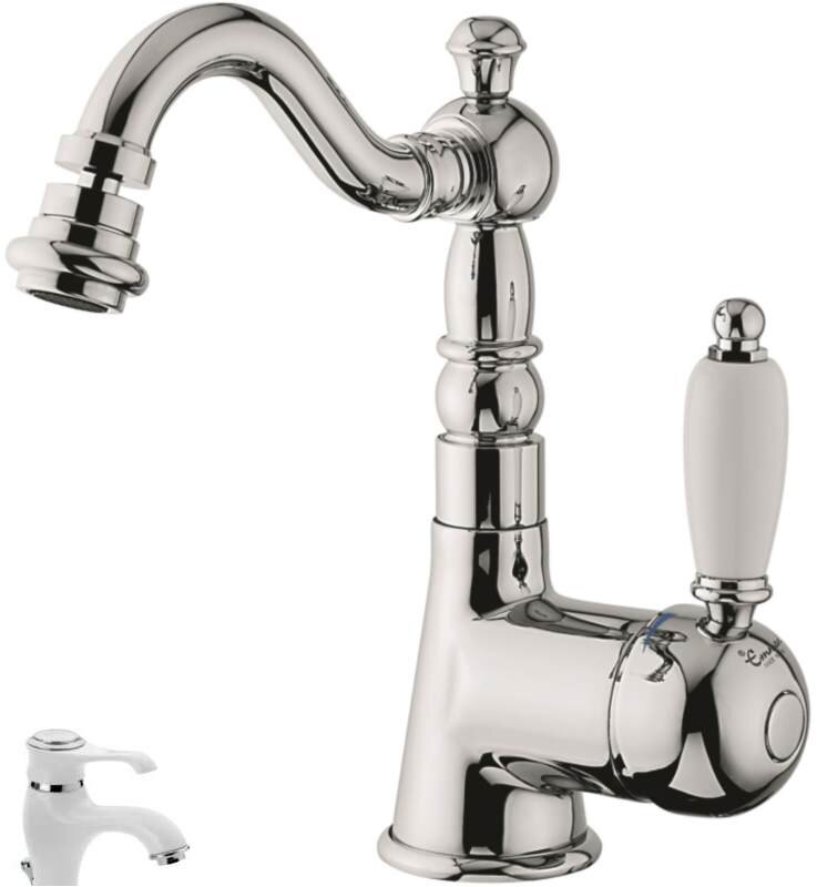 Изображение товара Смеситель для биде Emmevi Laguna 40514BC белый хром Италия