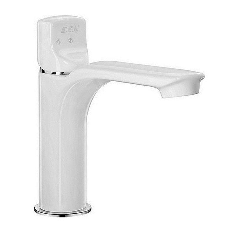 Изображение товара Современный белый однорычажный смеситель для раковины E.C.A Myra